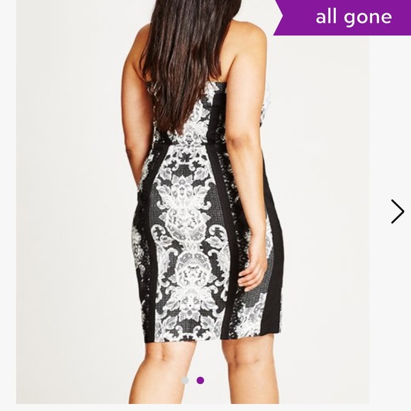 CITY CHIC BLACK & WHITE Strapless Dress size 18W NWOT - Picture 8 of 8